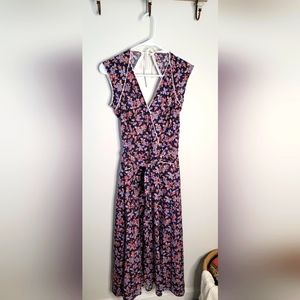 Vintage 1980s Wraparound Floral Summer Sundress